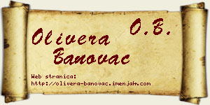 Olivera Banovac vizit kartica